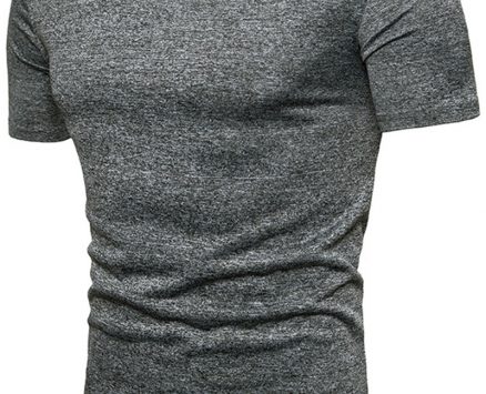 Ericdress Round Neck Plain Slim Mens T-shirt
