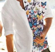 Ericdress Round Neck Print Casual Fall Loose Men’s Shirt