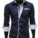 Ericdress Simple Lapel Single-Breasted Men’s Shirt