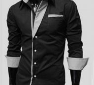 Ericdress Simple Lapel Single-Breasted Men’s Shirt