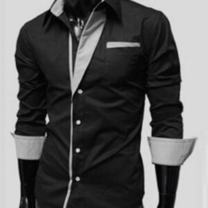 Ericdress Simple Lapel Single-Breasted Men's Shirt