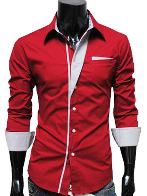 Ericdress Simple Lapel Single-Breasted Men's Shirt