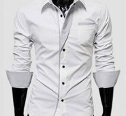 Ericdress Simple Lapel Single-Breasted Men’s Shirt