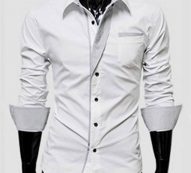 Ericdress Simple Lapel Single-Breasted Men’s Shirt