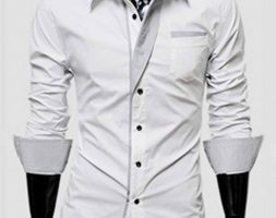 Ericdress Simple Lapel Single-Breasted Men’s Shirt