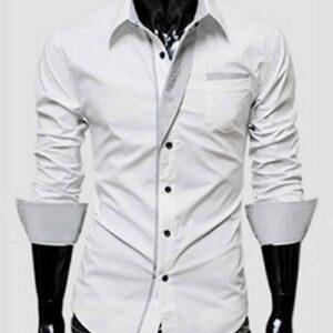 Ericdress Simple Lapel Single-Breasted Men's Shirt