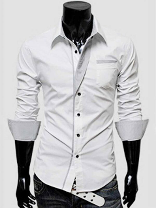 Ericdress Simple Lapel Single-Breasted Men's Shirt