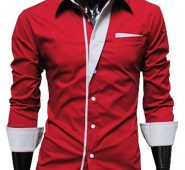 Ericdress Simple Lapel Single-Breasted Men’s Shirt