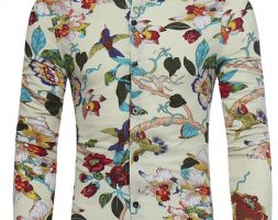 Ericdress Slim Color Block Men’s Shirt