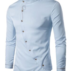 Ericdress Stand Collar Irregular Quality Men's Shirt