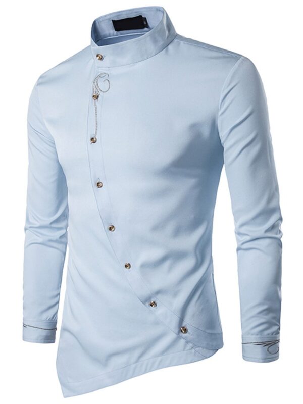 Ericdress Stand Collar Irregular Quality Men's Shirt