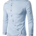 Ericdress Stand Collar Irregular Quality Men’s Shirt