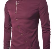 Ericdress Stand Collar Irregular Quality Men’s Shirt