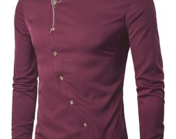 Ericdress Stand Collar Irregular Quality Men’s Shirt