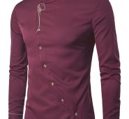 Ericdress Stand Collar Irregular Quality Men’s Shirt