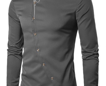 Ericdress Stand Collar Irregular Quality Men’s Shirt