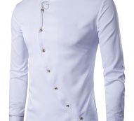 Ericdress Stand Collar Irregular Quality Men’s Shirt