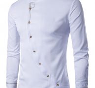 Ericdress Stand Collar Irregular Quality Men’s Shirt