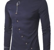 Ericdress Stand Collar Irregular Quality Men’s Shirt