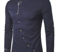 Ericdress Stand Collar Irregular Quality Men’s Shirt