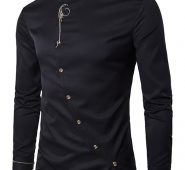 Ericdress Stand Collar Irregular Quality Men’s Shirt