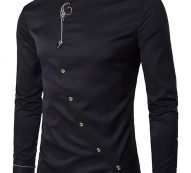 Ericdress Stand Collar Irregular Quality Men’s Shirt