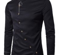 Ericdress Stand Collar Irregular Quality Men’s Shirt