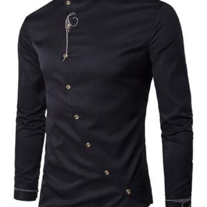 Ericdress Stand Collar Irregular Quality Men's Shirt