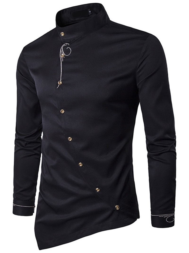 Ericdress Stand Collar Irregular Quality Men's Shirt