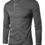 Ericdress Stand Collar Irregular Quality Men’s Shirt