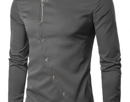 Ericdress Stand Collar Irregular Quality Men’s Shirt