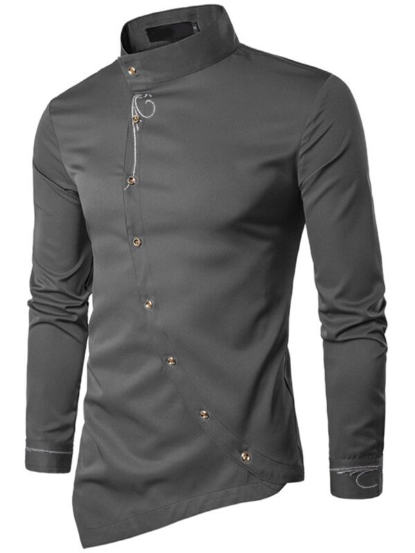 Ericdress Stand Collar Irregular Quality Men's Shirt