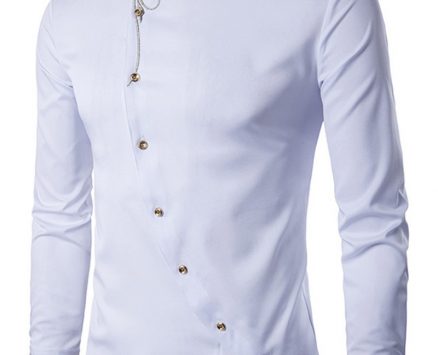 Ericdress Stand Collar Irregular Quality Men’s Shirt