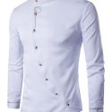 Ericdress Stand Collar Irregular Quality Men’s Shirt