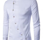 Ericdress Stand Collar Irregular Quality Men’s Shirt