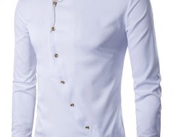 Ericdress Stand Collar Irregular Quality Men’s Shirt