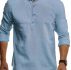 Ericdress Stand Collar Plain Casual Slim Men’s Shirt