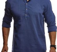 Ericdress Stand Collar Plain Casual Slim Men’s Shirt