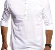 Ericdress Stand Collar Plain Casual Slim Men’s Shirt