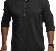 Ericdress Stand Collar Plain Casual Slim Men’s Shirt