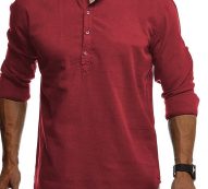 Ericdress Stand Collar Plain Casual Slim Men’s Shirt