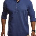 Ericdress Stand Collar Plain Casual Slim Men’s Shirt