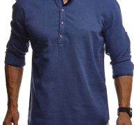 Ericdress Stand Collar Plain Casual Slim Men’s Shirt