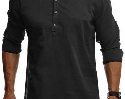 Ericdress Stand Collar Plain Casual Slim Men’s Shirt