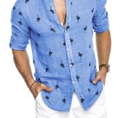 Ericdress Stand Collar Print Animal Loose Single-Breasted Men’s Shirt
