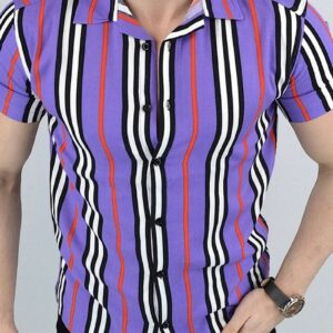 Ericdress Stripe Casual Button Single-Breasted Men's Shirt