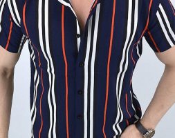 Ericdress Stripe Casual Button Single-Breasted Men’s Shirt