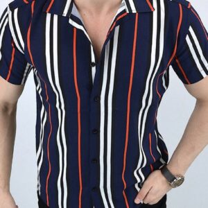 Ericdress Stripe Casual Button Single-Breasted Men's Shirt