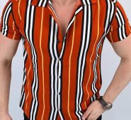 Ericdress Stripe Casual Button Single-Breasted Men’s Shirt