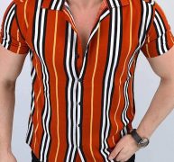 Ericdress Stripe Casual Button Single-Breasted Men’s Shirt